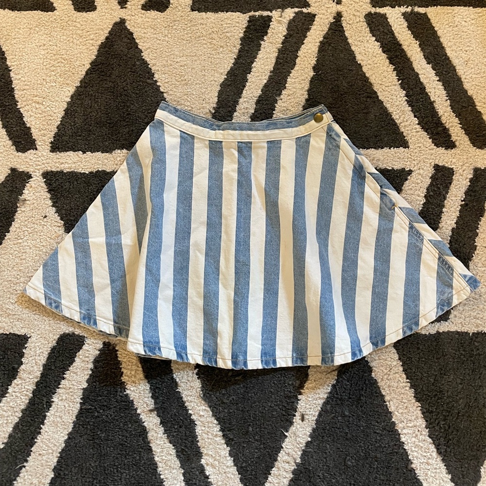 American apparel Jean stripped skirt